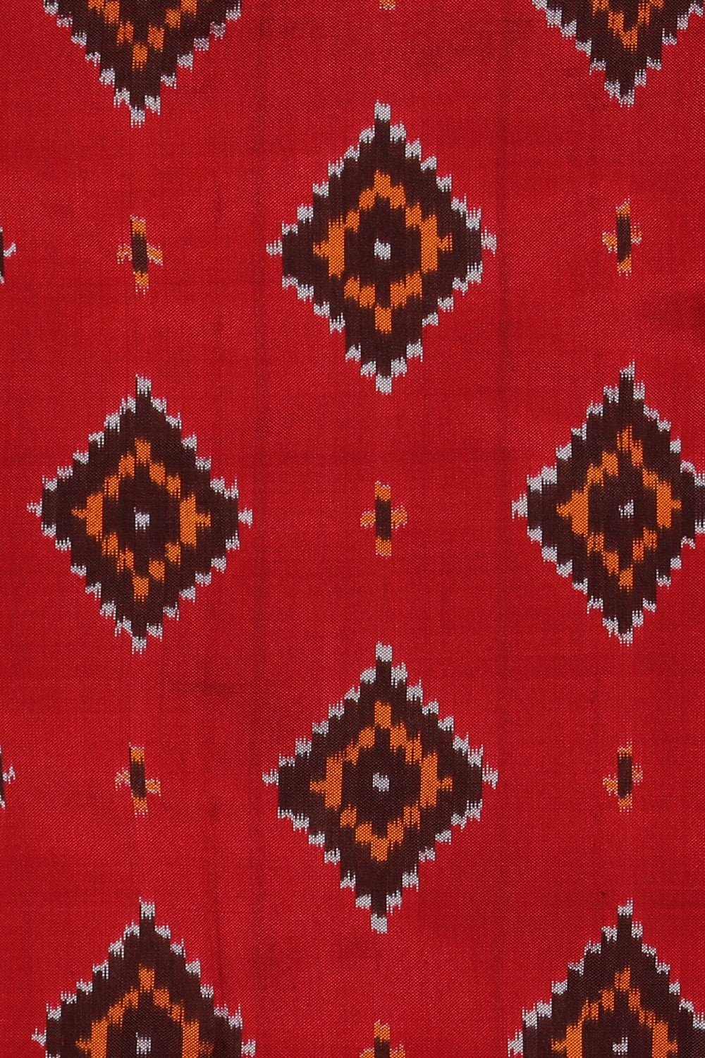 Image of Pochampally Ikat Silk Red Saree